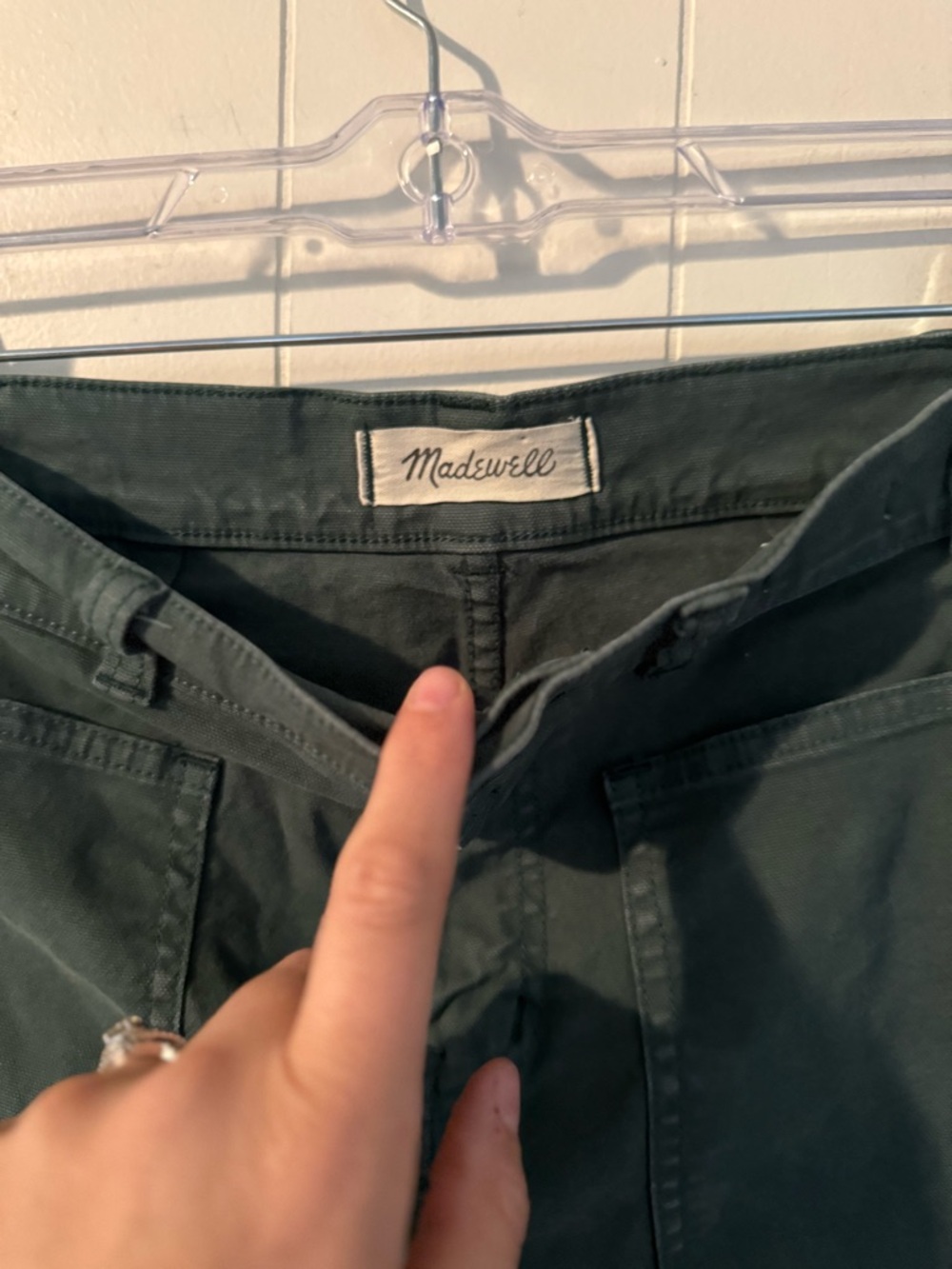 Madewell Dark Olive Green Utility Cargo Pants - Picture 8 of 9